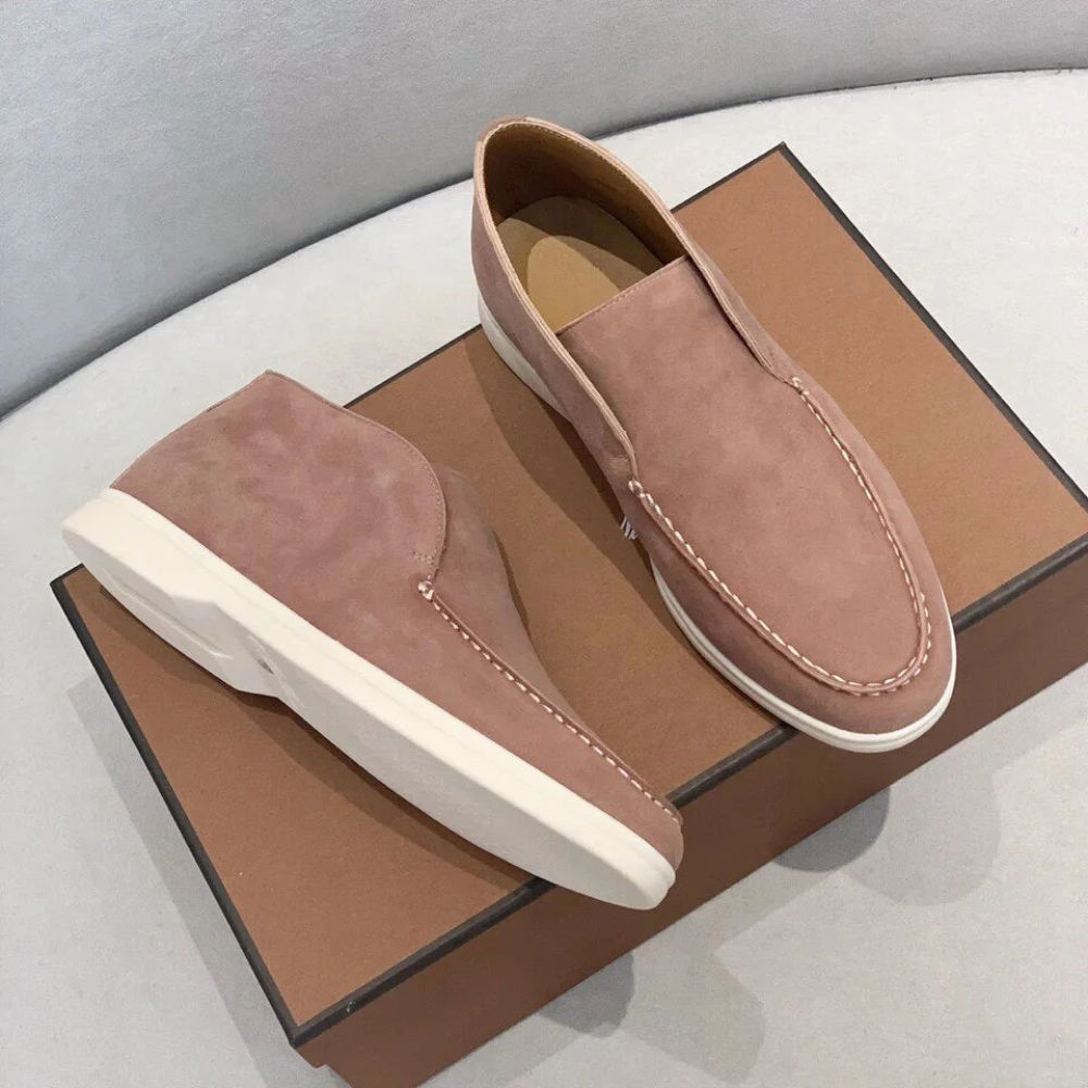 Mocassini casual in pelle scamosciata