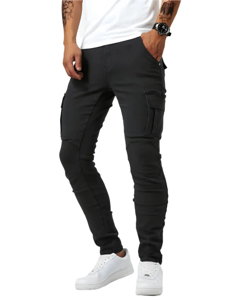 Pantaloni Marino Cargo Stretch