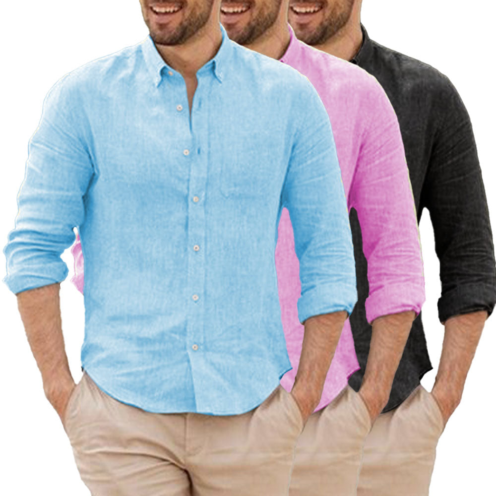 Camicia di lino traspirante