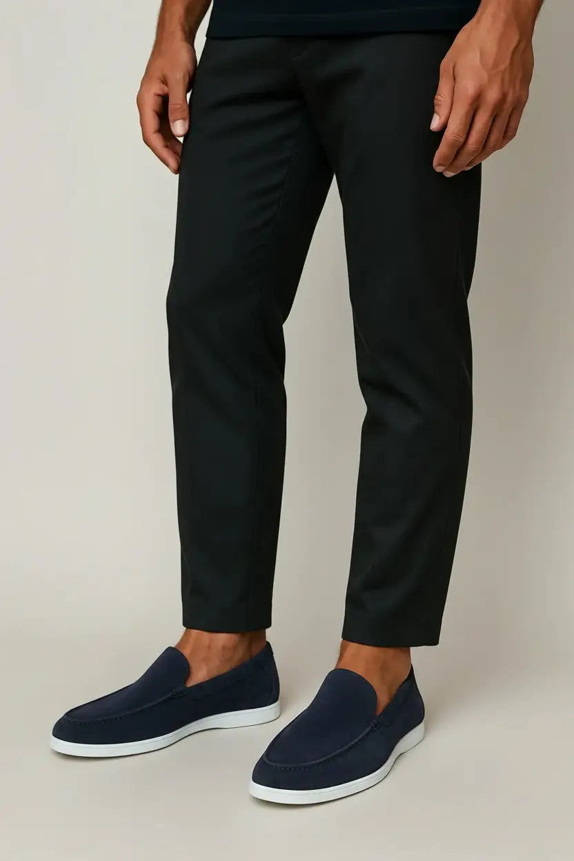 Mocassini eleganti in pelle scamosciata