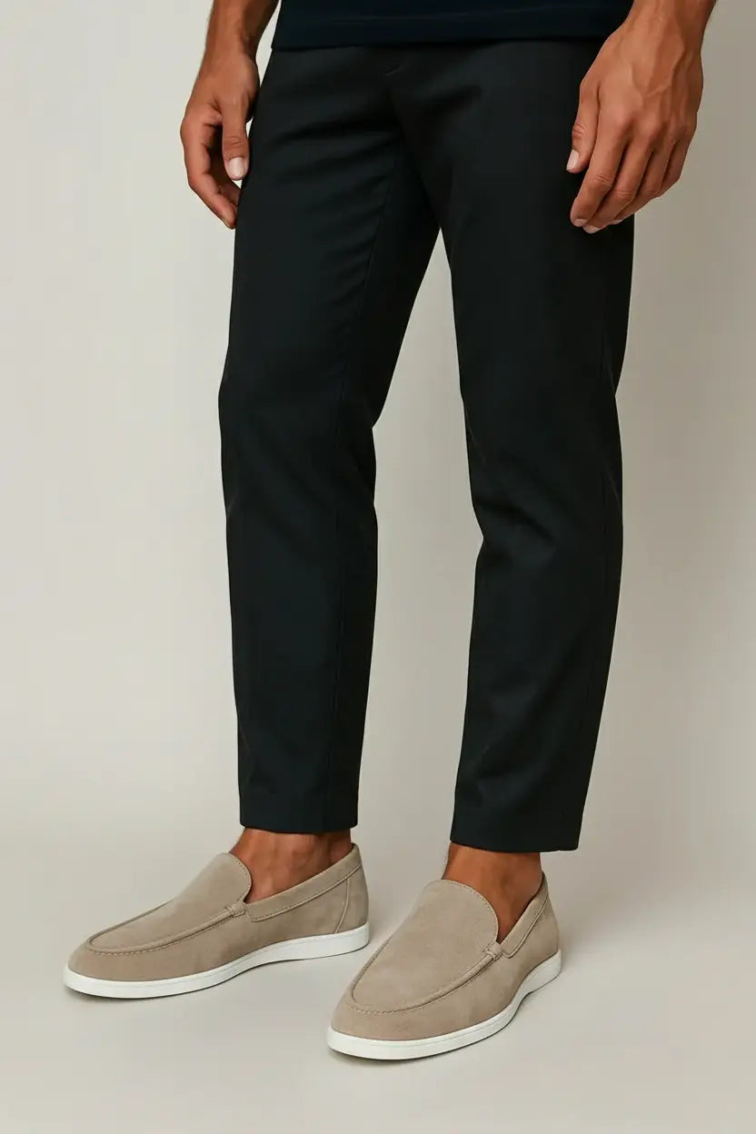 Mocassini eleganti in pelle scamosciata