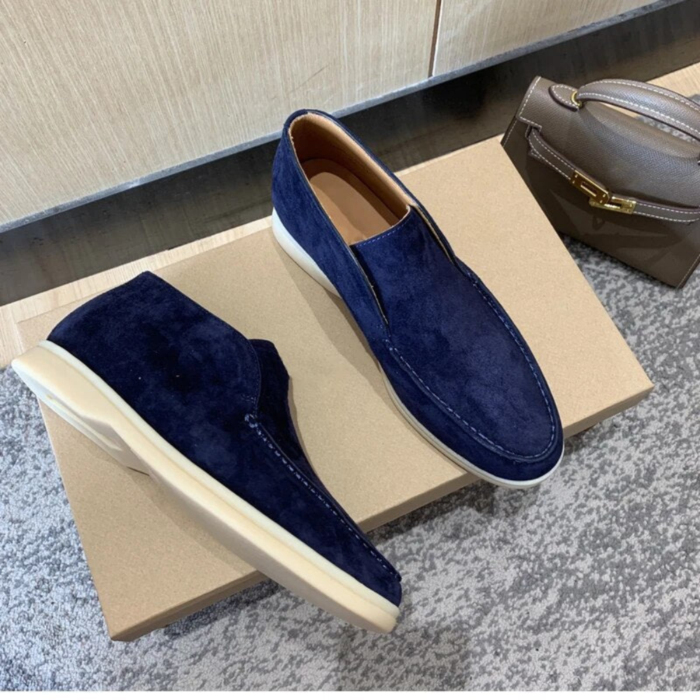Mocassini casual in pelle scamosciata