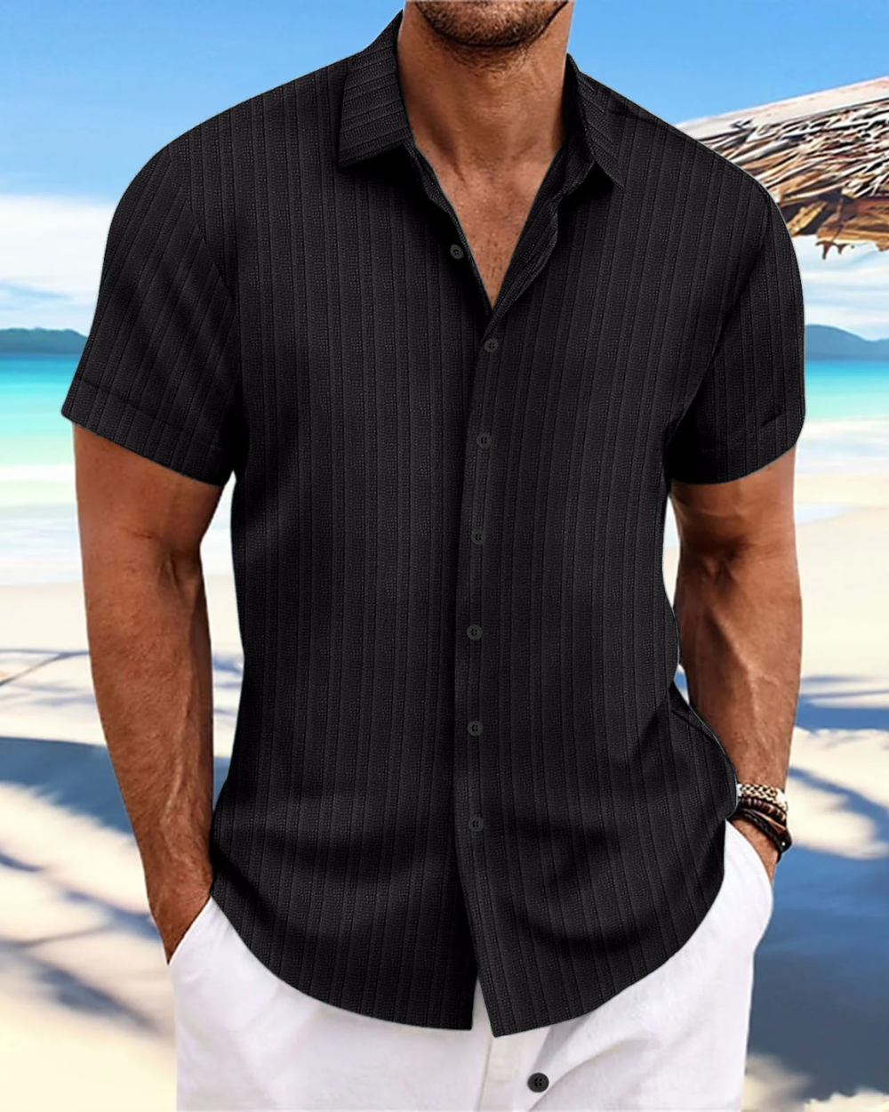 Camicia casual a maniche corte