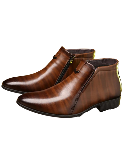 Stivali in pelle Beckett con cerniera