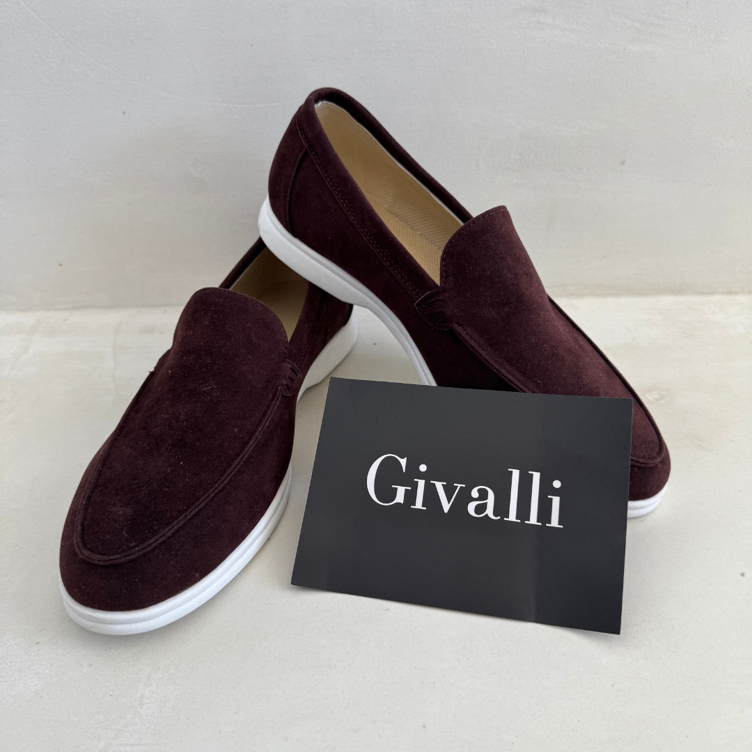 Mocassini Givalli in pelle scamosciata