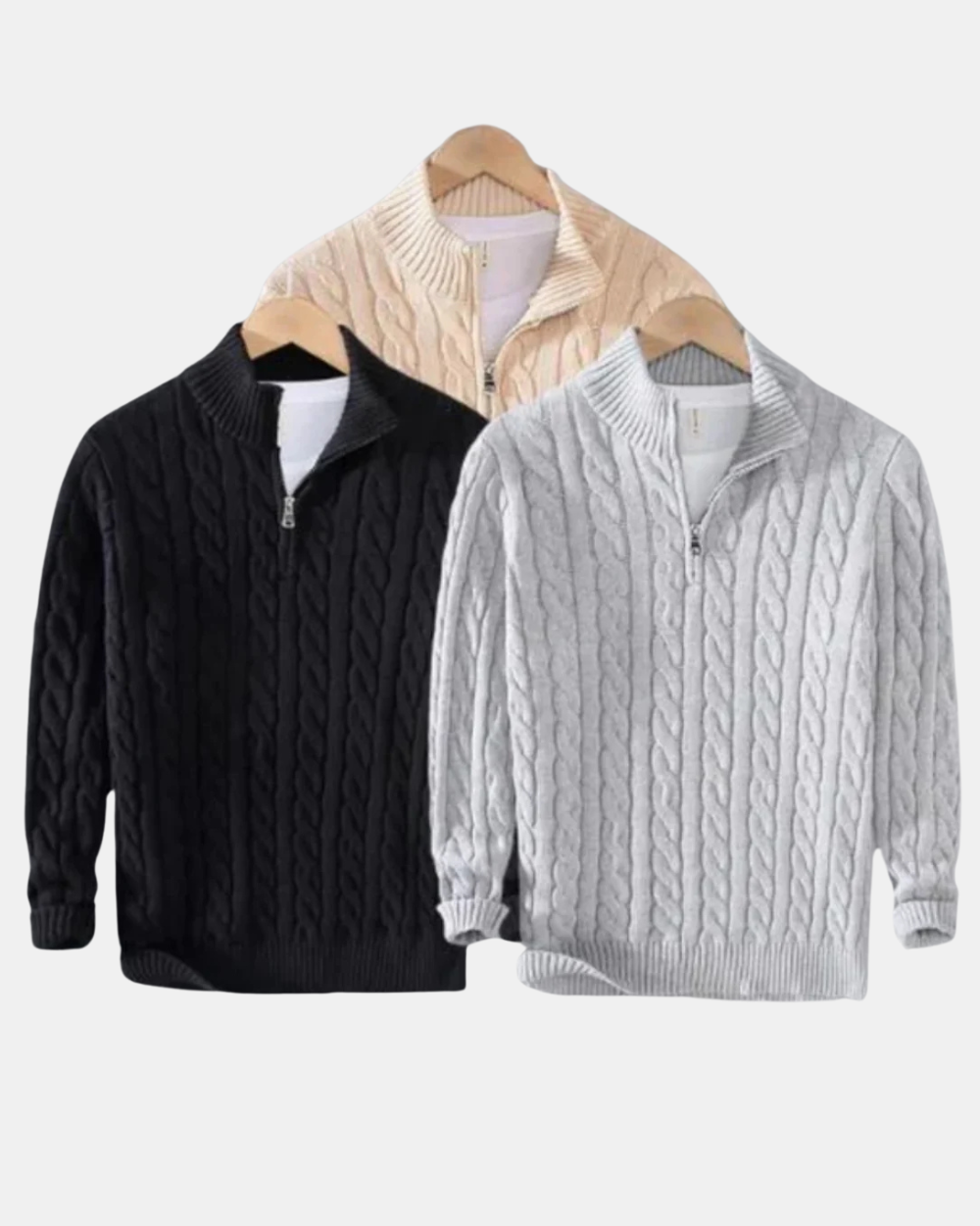Maglione con mezza zip Pietro