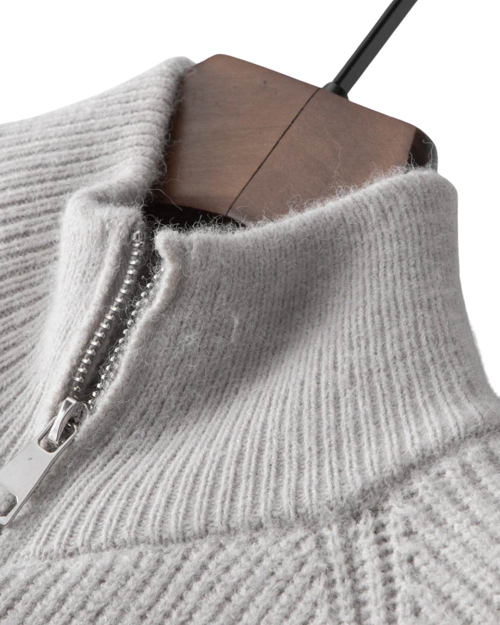 Cardigan con zip in lana merino Four Seasons