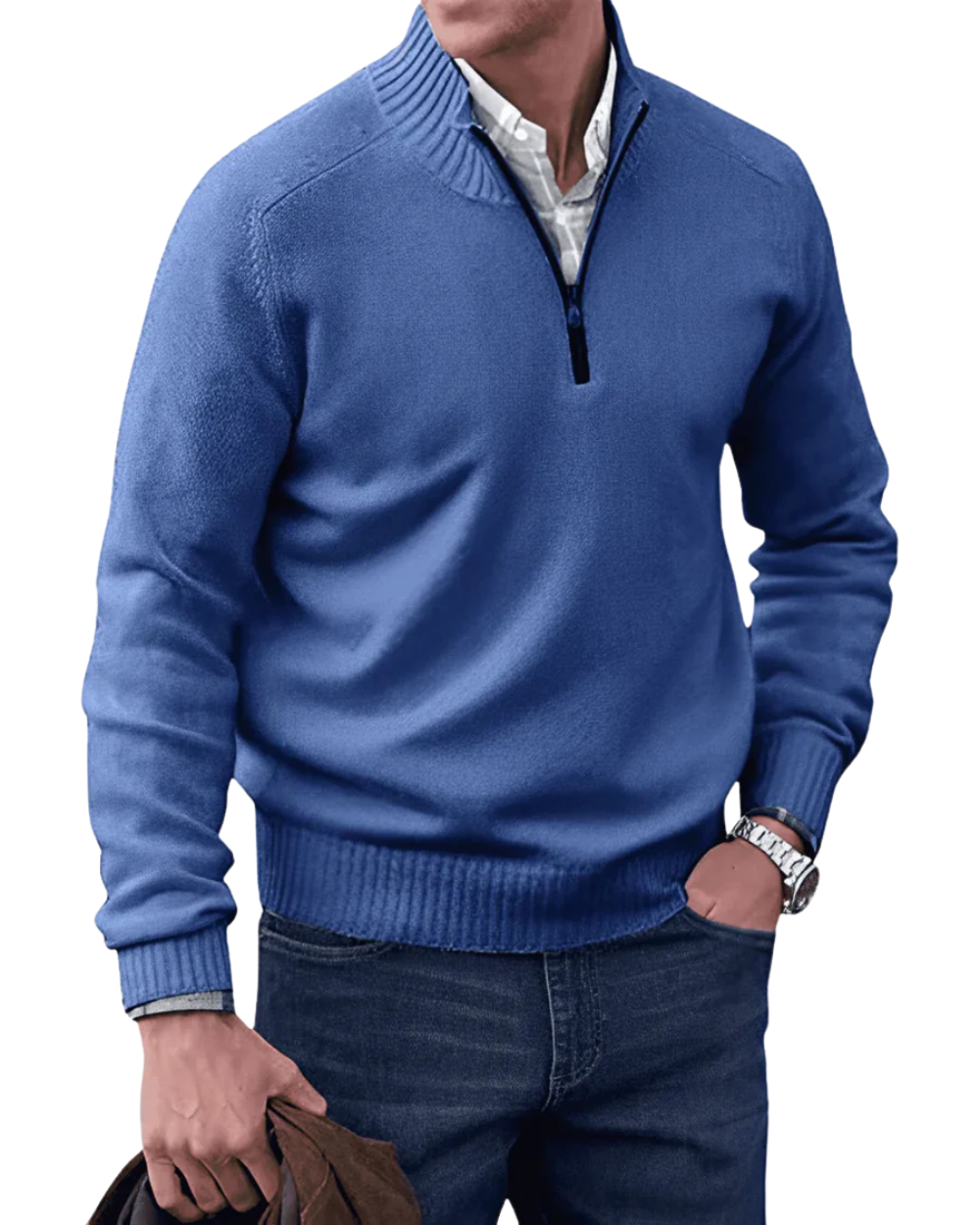 Maglione casual con zip