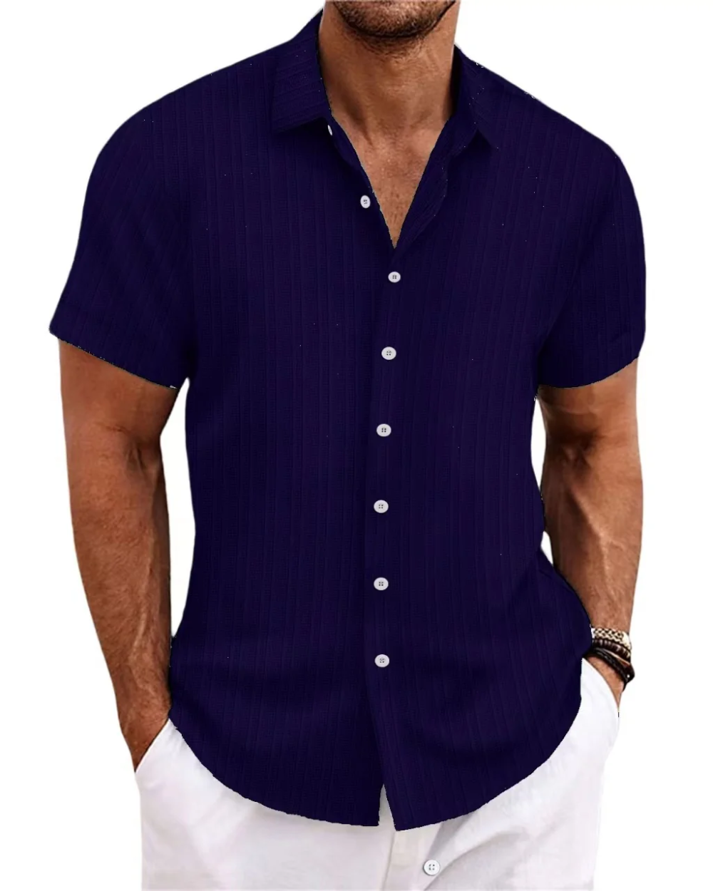 Camicia casual a maniche corte
