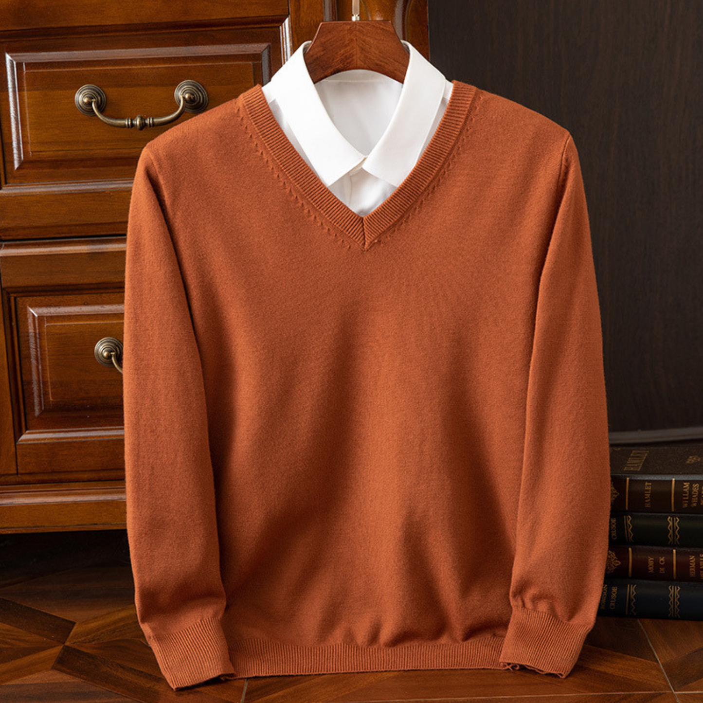 Maglione chic con scollo a V