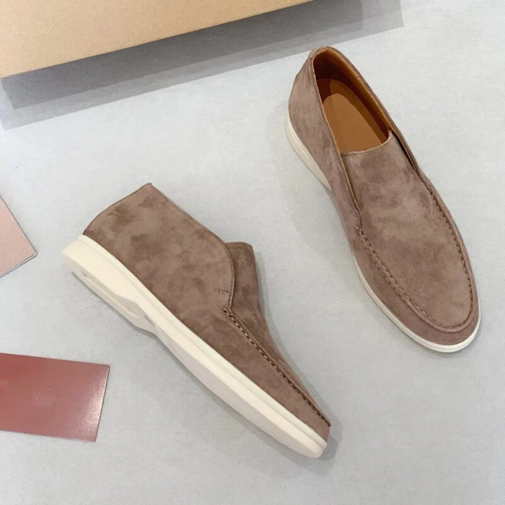 Mocassini casual in pelle scamosciata