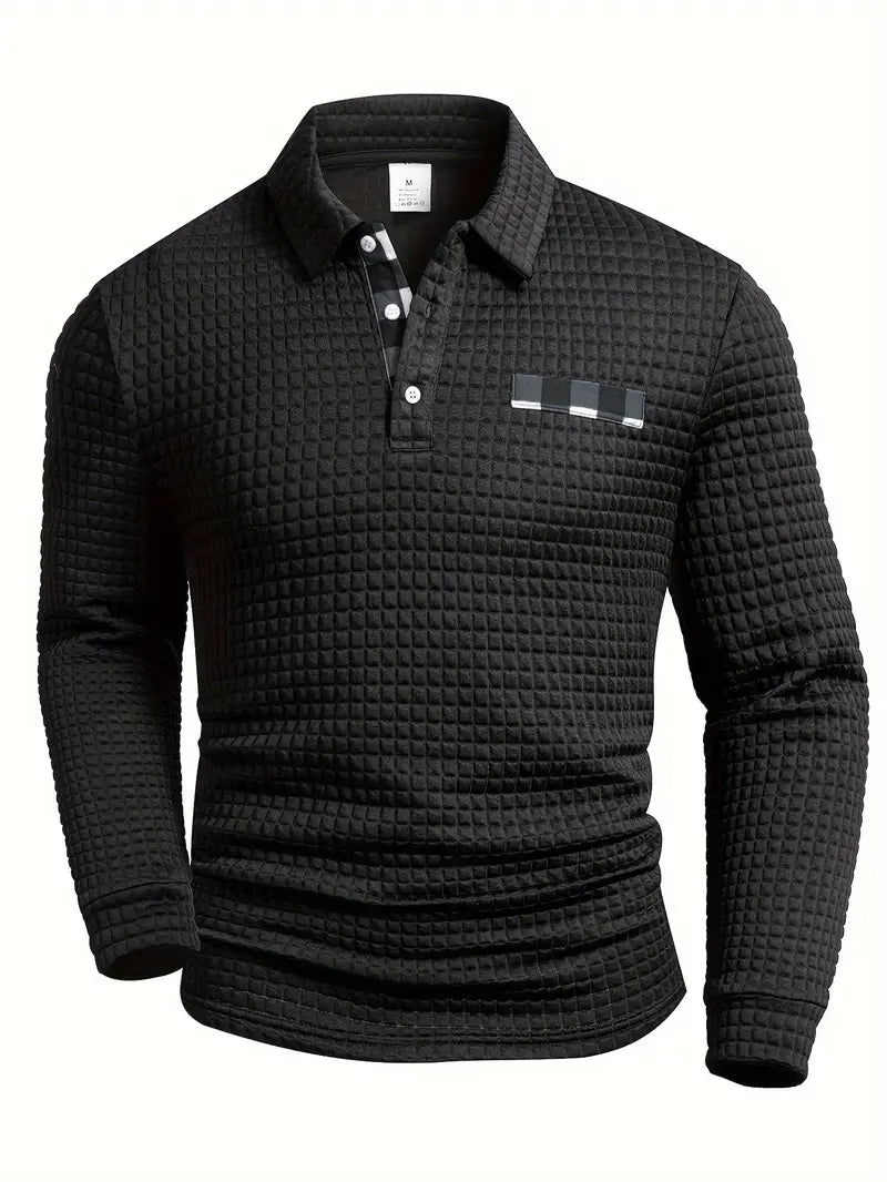 Maglione polo a coste