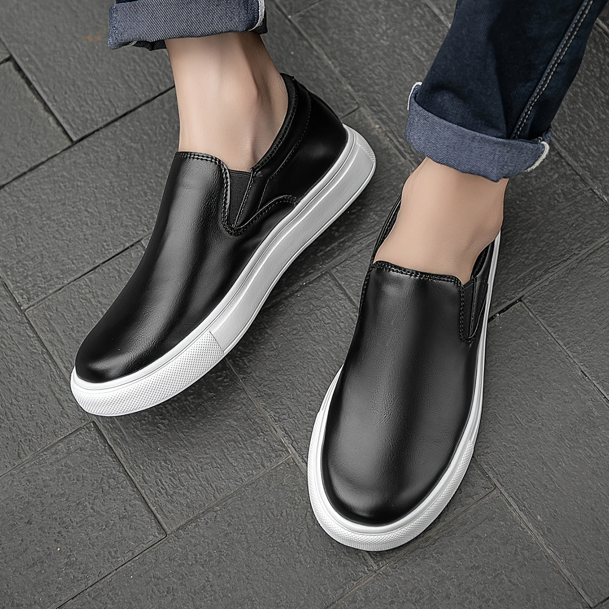 Scarpe casual slip-on in pelle