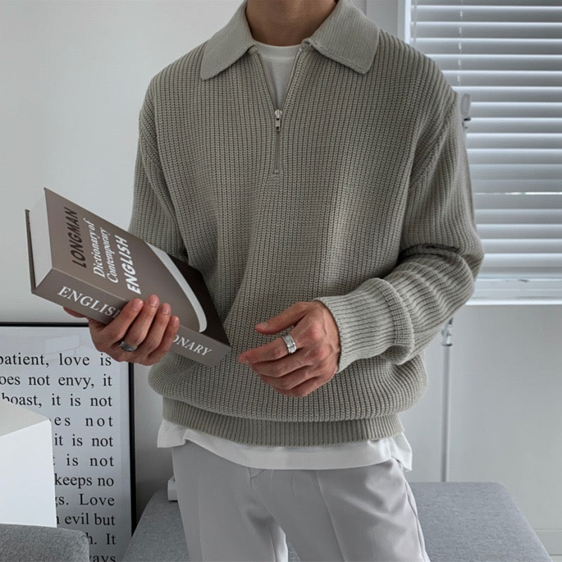 Maglione con zip Monaco