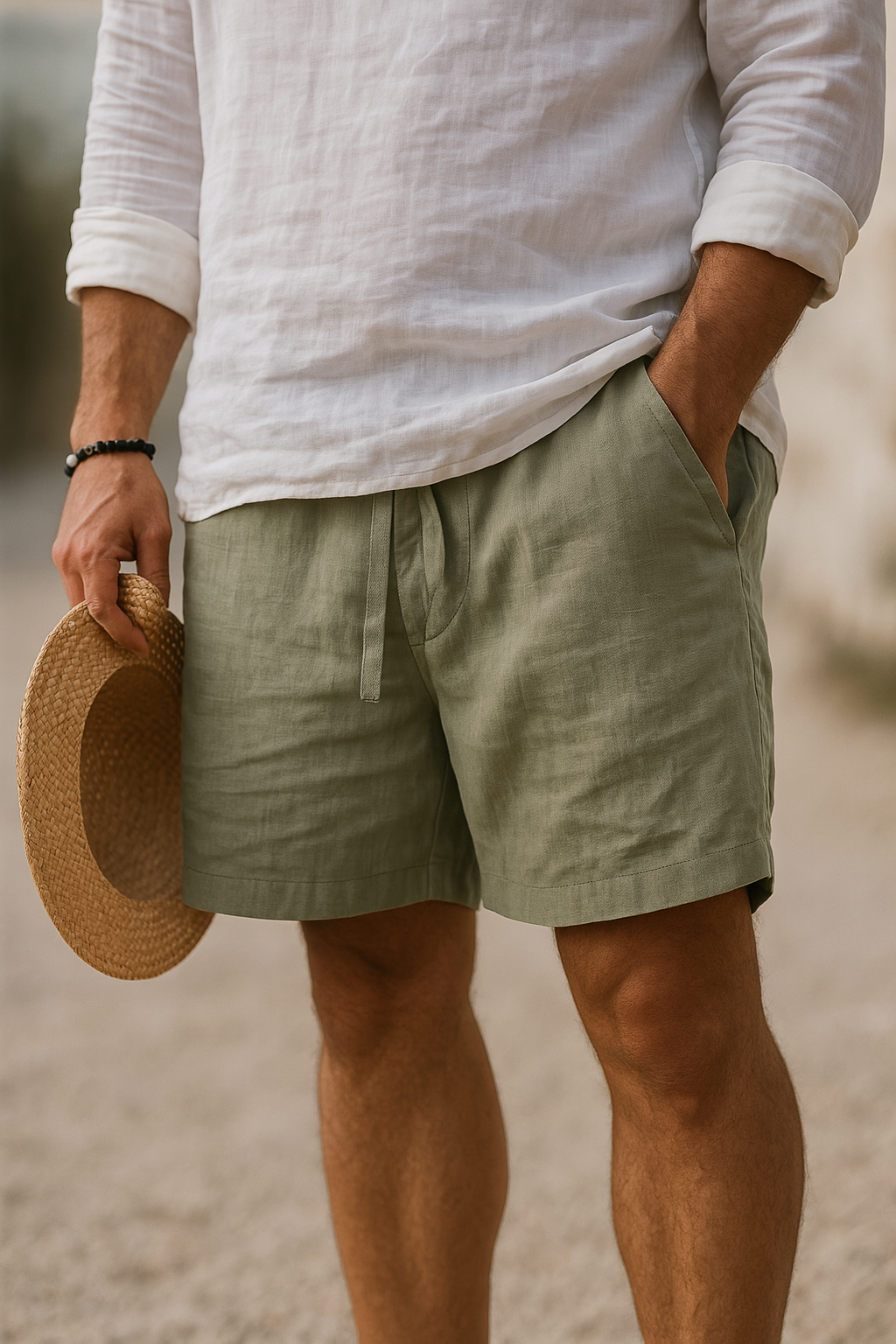 Pantaloncini di lino eleganti