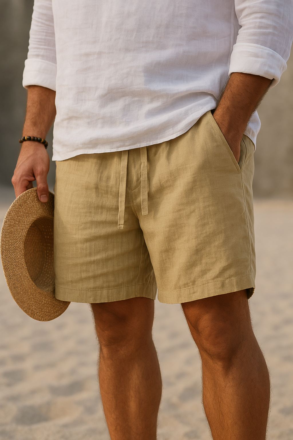Pantaloncini di lino eleganti