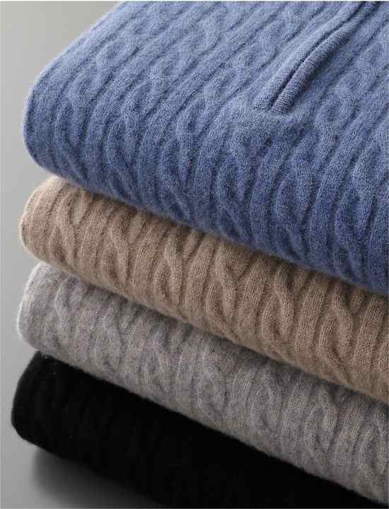 Deneb Cashmere Tessuto Mezza Zip