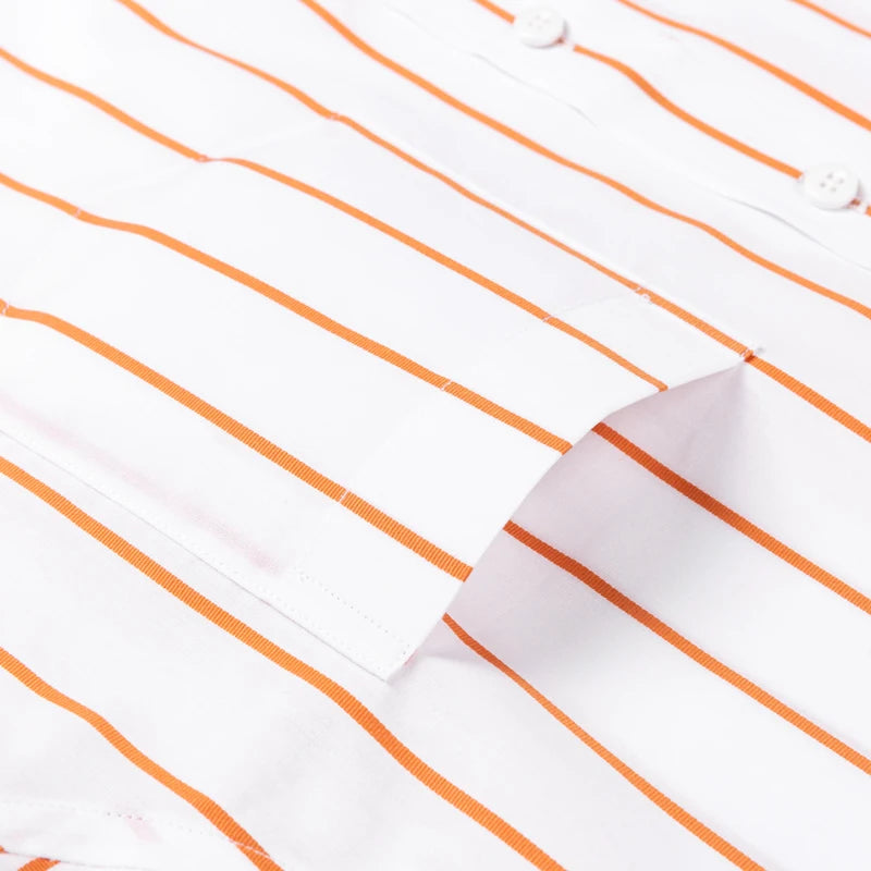 Camicia elegante in cotone a righe