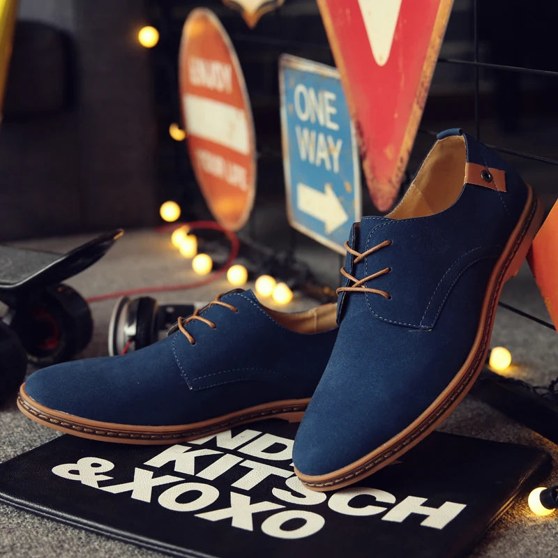 Scarpe da lavoro Oxford in pelle scamosciata