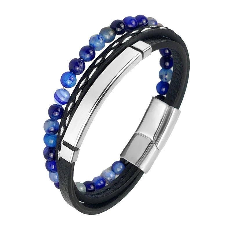 Bracciale da uomo in acciaio di lusso