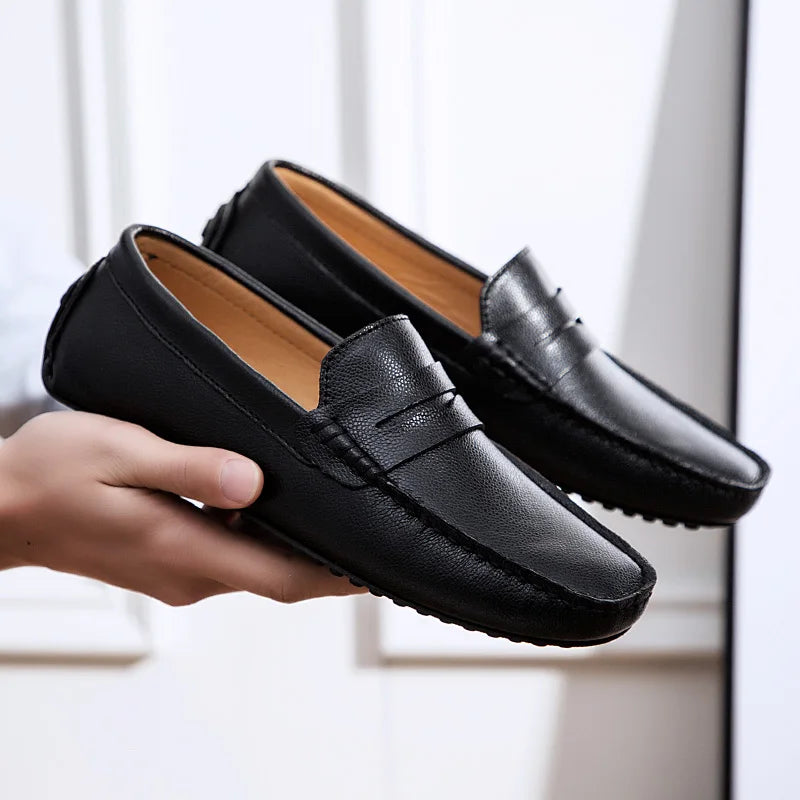 Mocassini estivi in pelle casual