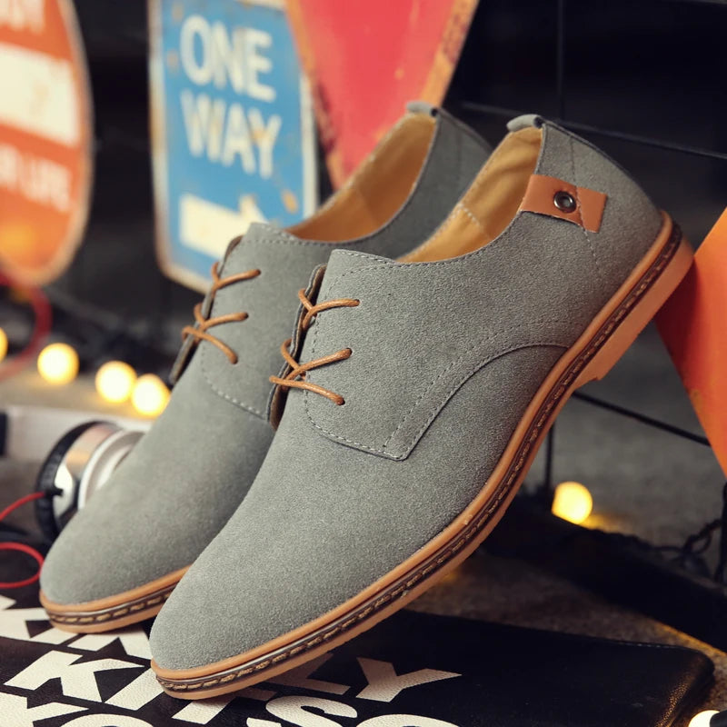 Scarpe da lavoro Oxford in pelle scamosciata
