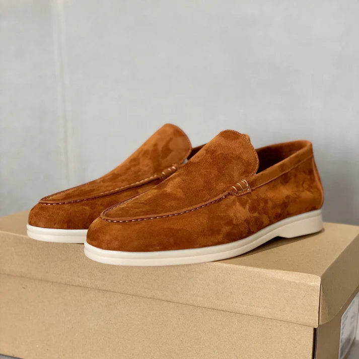 Mocassini chic in pelle scamosciata