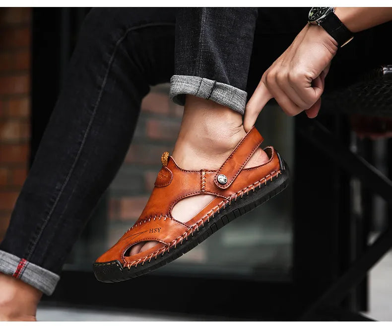 Sandali classici in pelle
