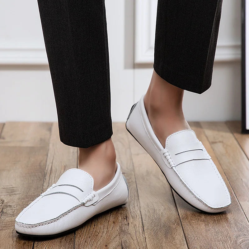 Mocassini estivi in pelle casual