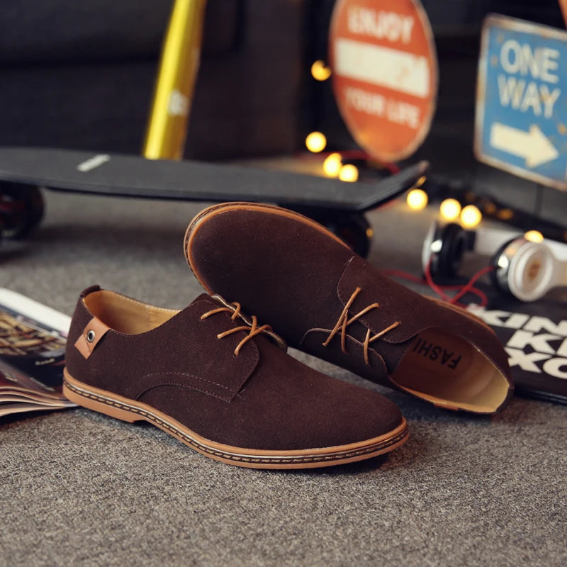 Scarpe da lavoro Oxford in pelle scamosciata