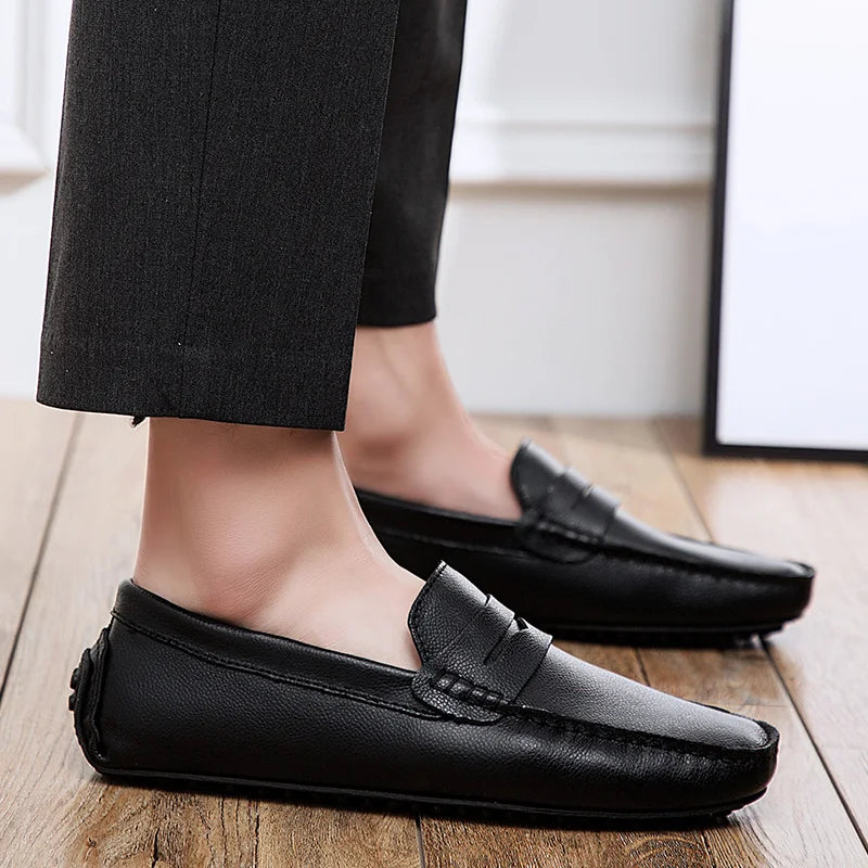 Mocassini estivi in pelle casual