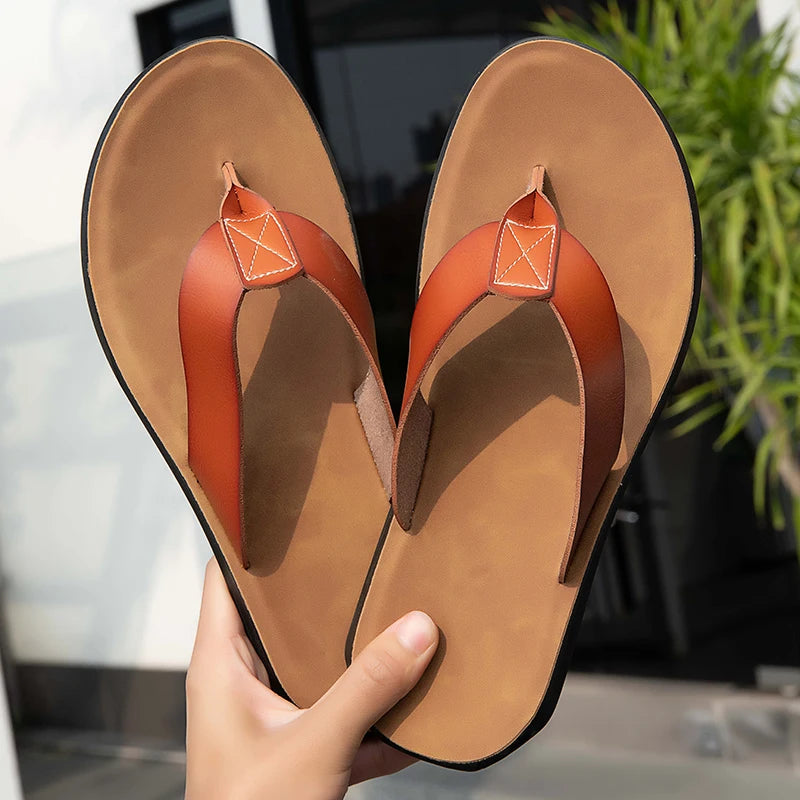 Sandali casual in pelle