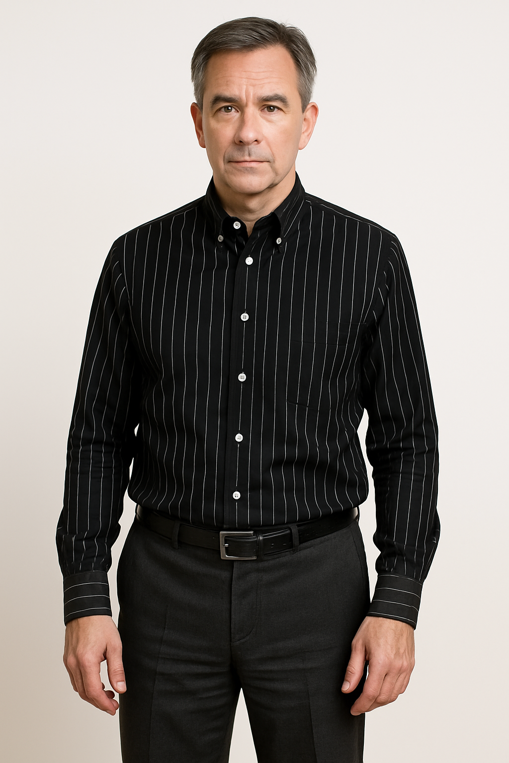 Camicia elegante in cotone a righe
