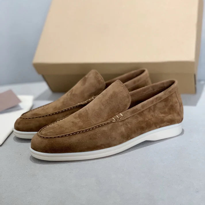 Mocassini chic in pelle scamosciata