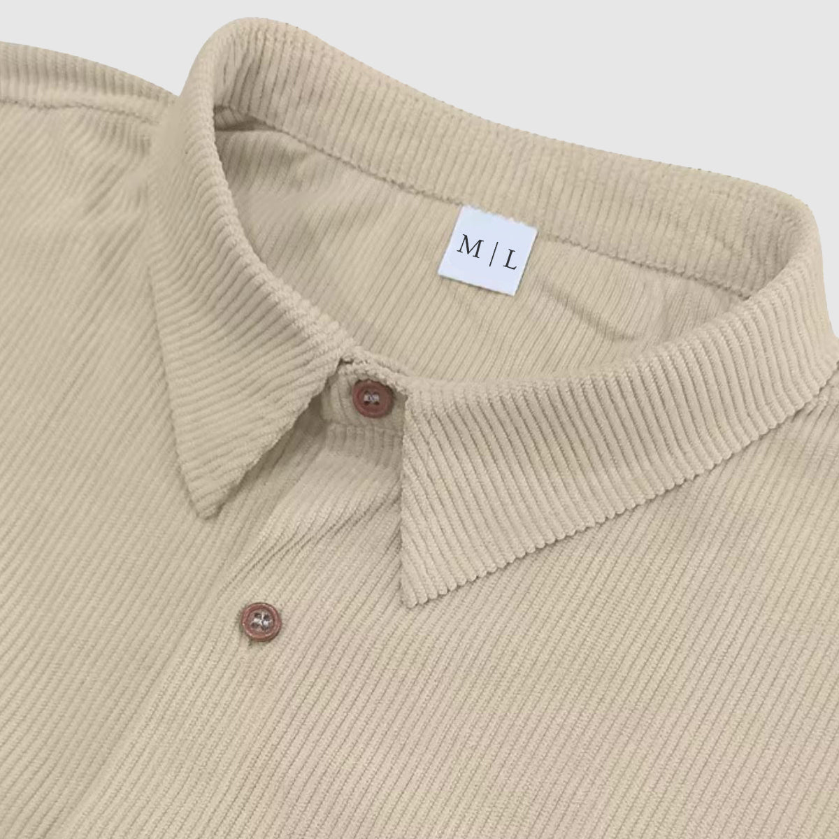 Camicia da uomo elegante in velluto a coste