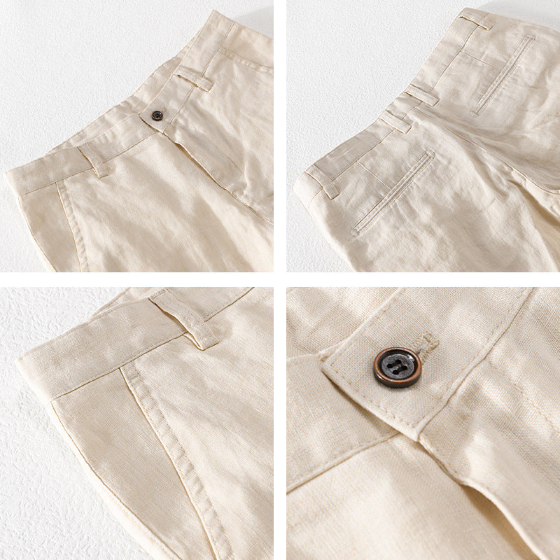 Pantaloni di lino premium