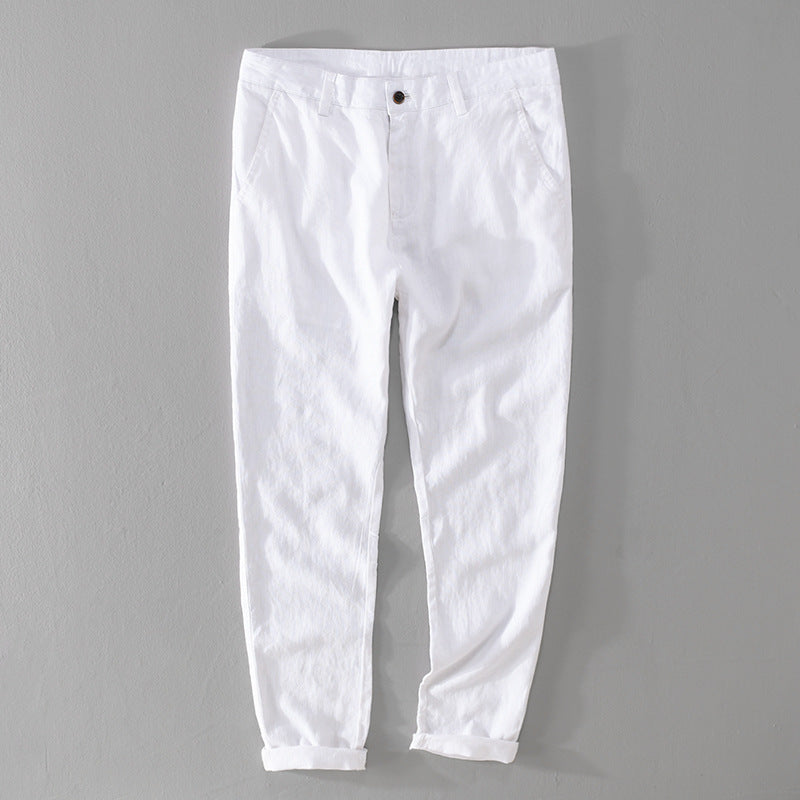 Pantaloni di lino premium