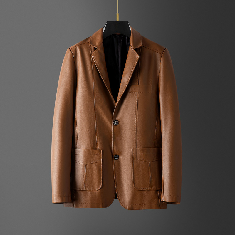 Blazer da uomo in pelle elegante