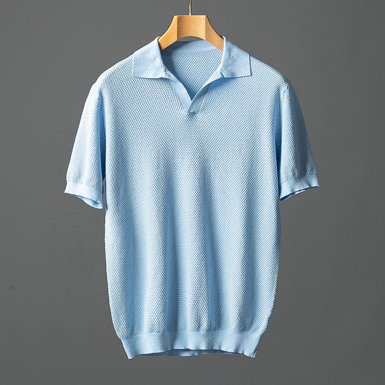 Polo elegante in maglia di cotone