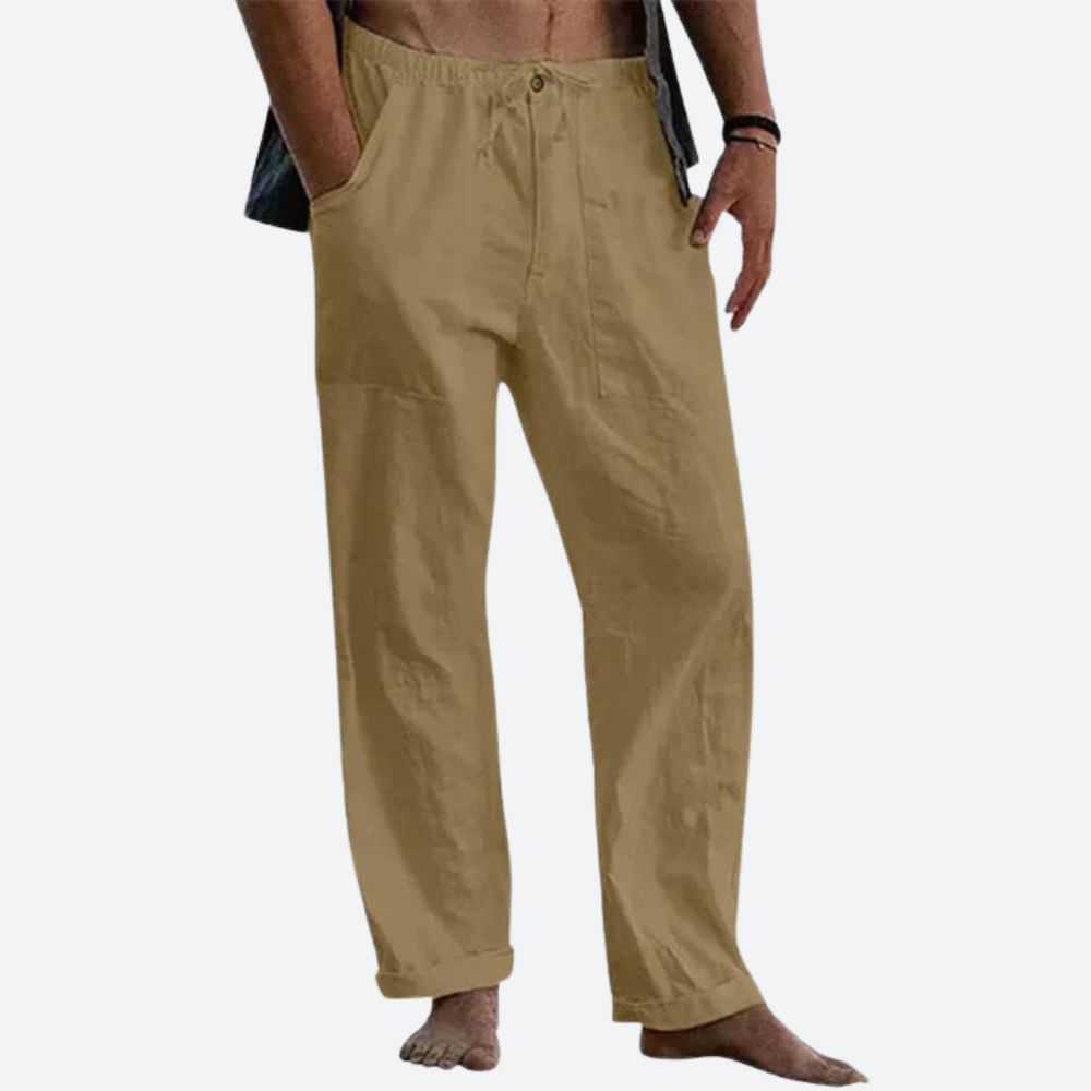 Pantaloni classici in lino
