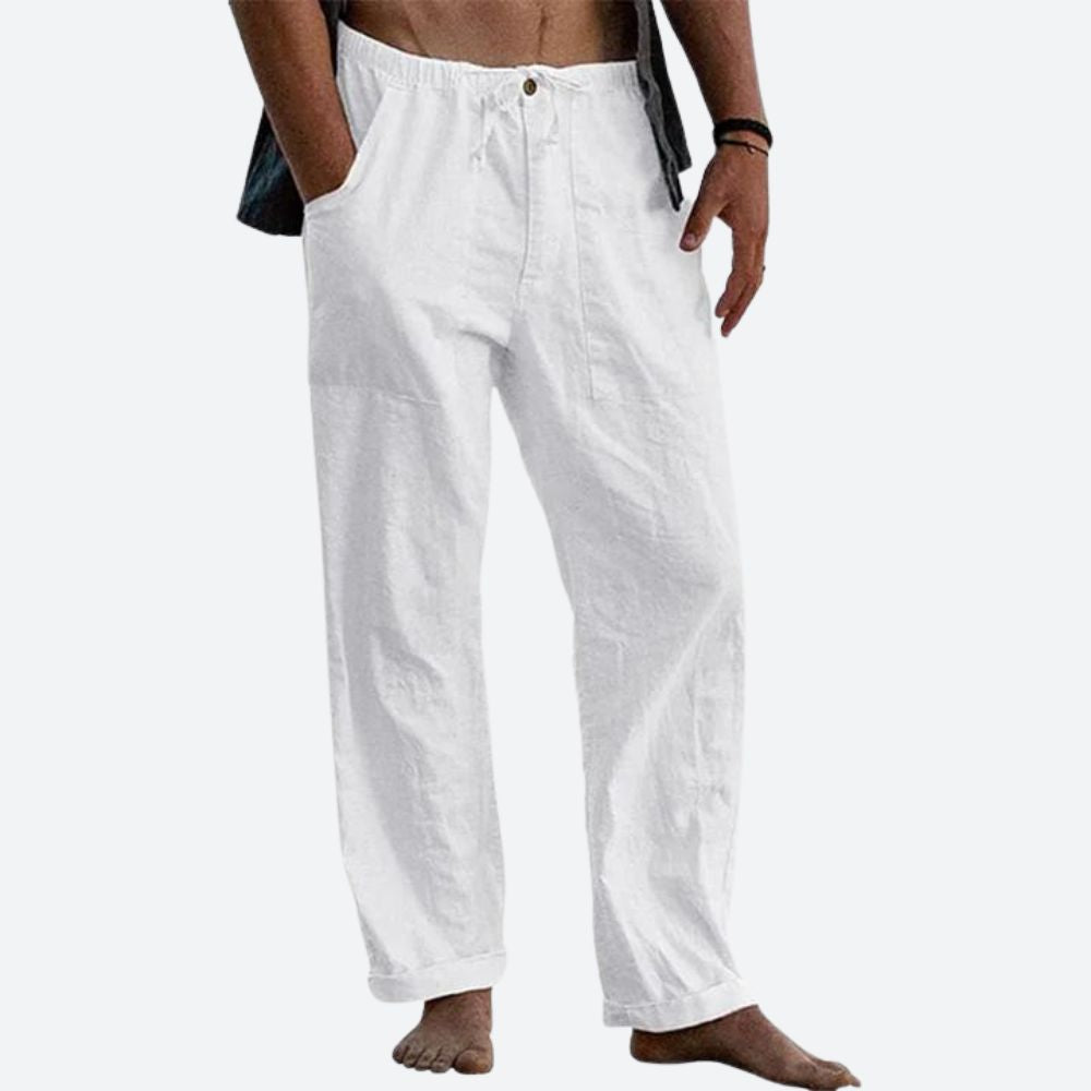 Pantaloni classici in lino