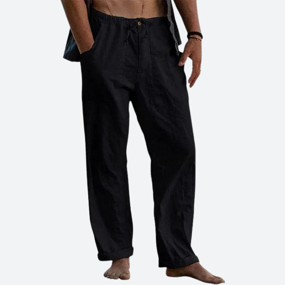 Pantaloni classici in lino