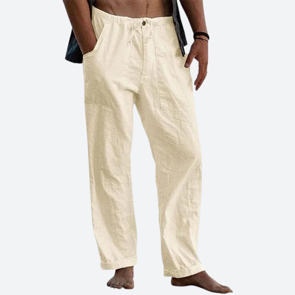 Pantaloni classici in lino