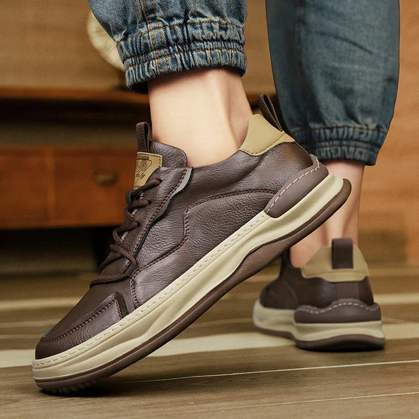 Scarpe in pelle a suola alta