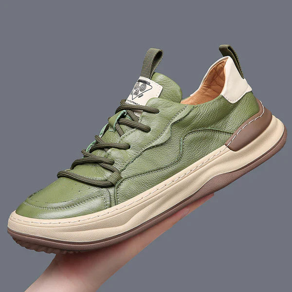 Scarpe in pelle a suola alta