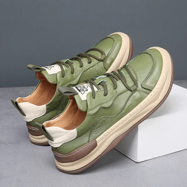 Scarpe in pelle a suola alta