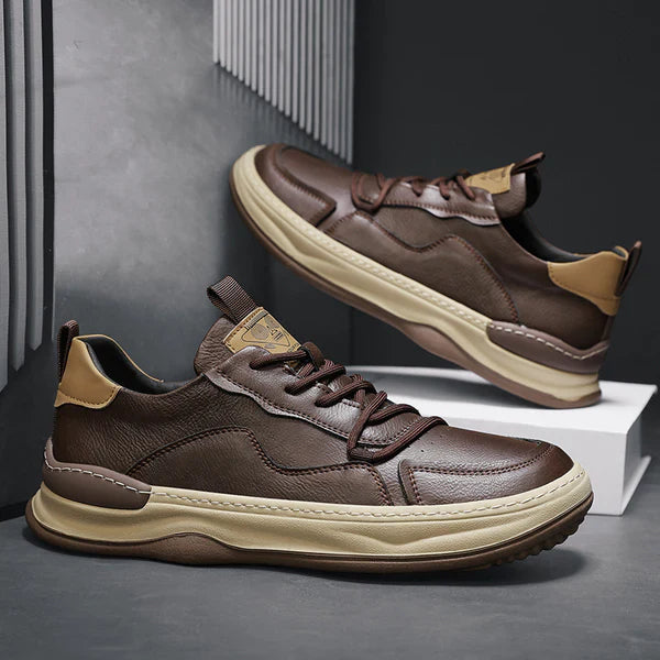 Scarpe in pelle a suola alta