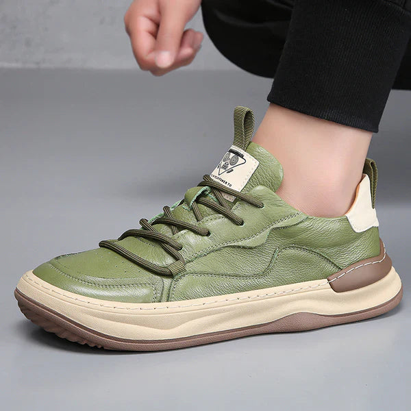 Scarpe in pelle a suola alta