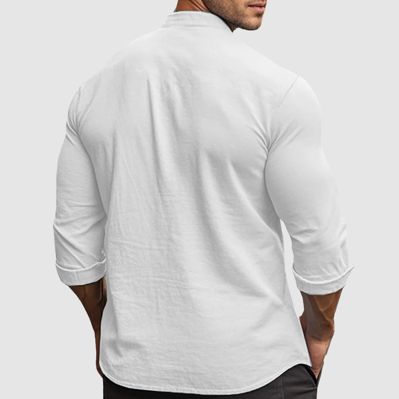 Camicia di lino traspirante