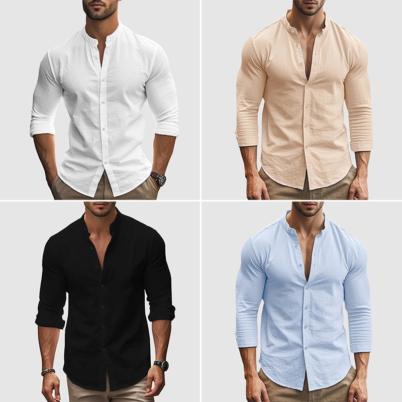 Camicia di lino traspirante